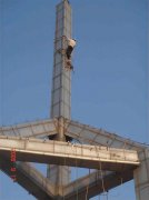 标志塔柱安装航标灯